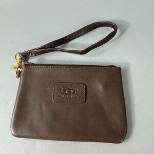 UGG Brown Leather Pouch/Wristlet